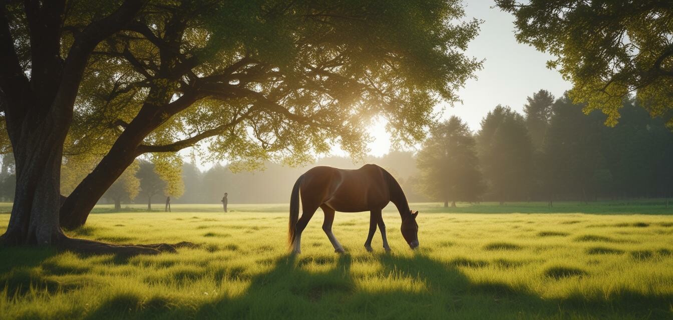 Horse grazing