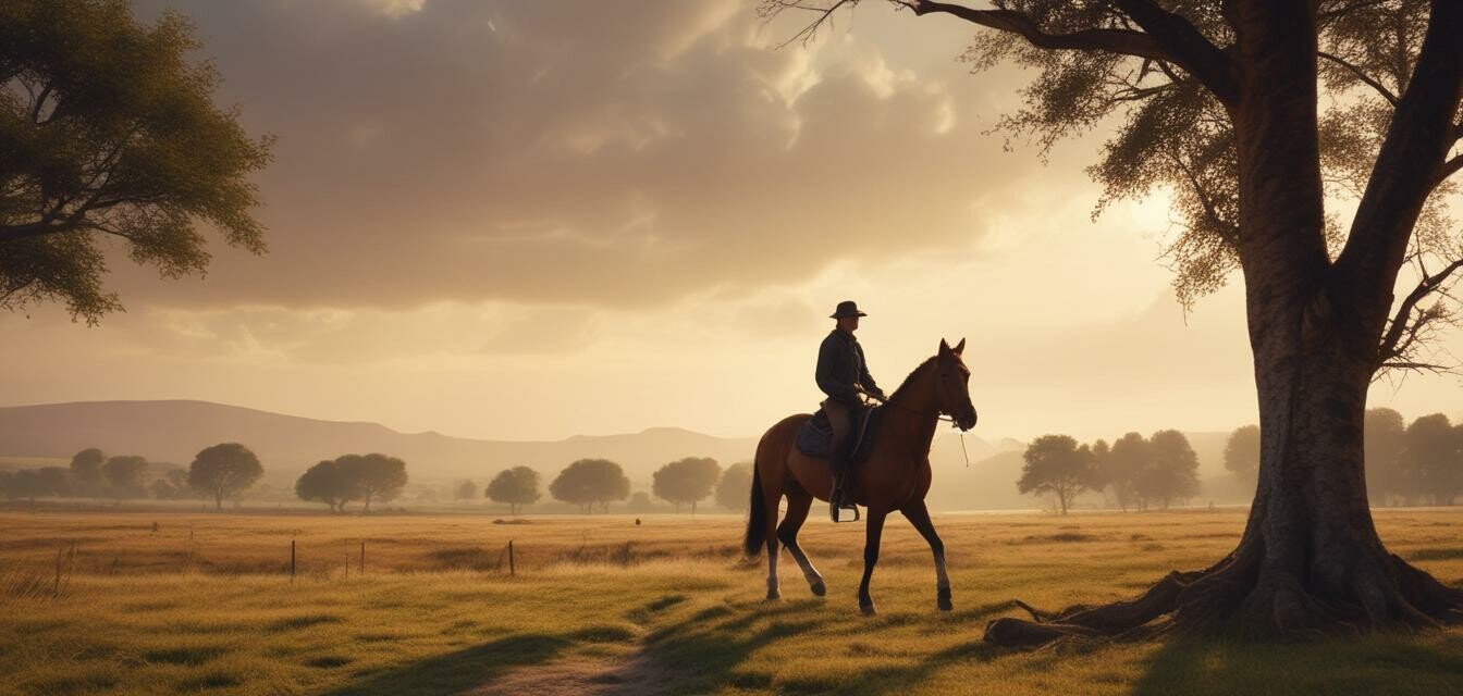 Horse riding scene